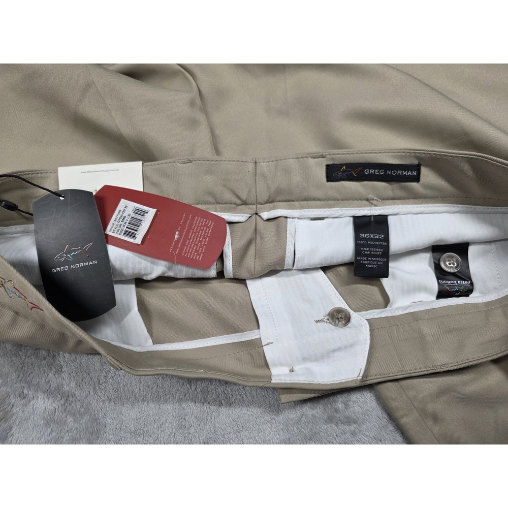 Greg Norman Golf Pants Men's 36x32‎ Beige Slacks Golf Pants - Picture 7 of 10
